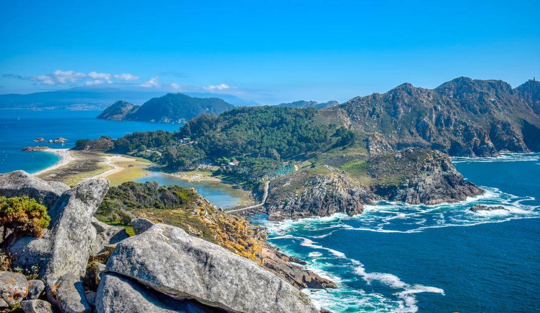 Paisaje rocoso de las Islas Cíes