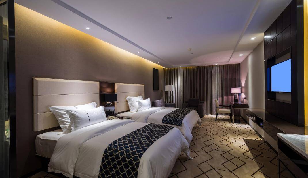 Habitación de hotel lujosa doble